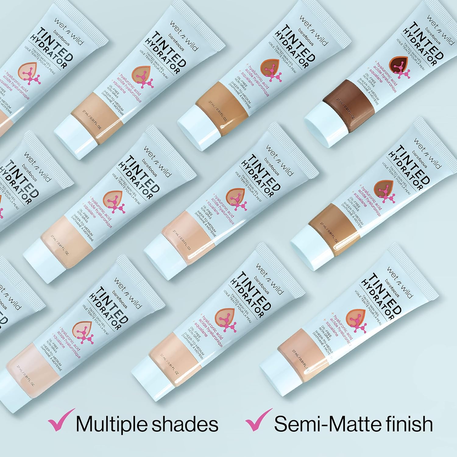 Wet n Wild Bare Focus Tinted Hydrator Matte Finish, Light Medium, Oil-Free, Moisturizing Makeup | Hyaluronic Acid | Sheer To Medium Coverage - Image 7